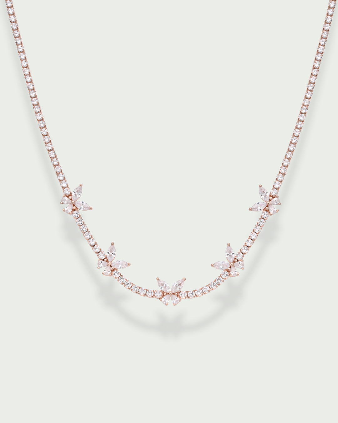 Collier rivière Papillon – ROSE