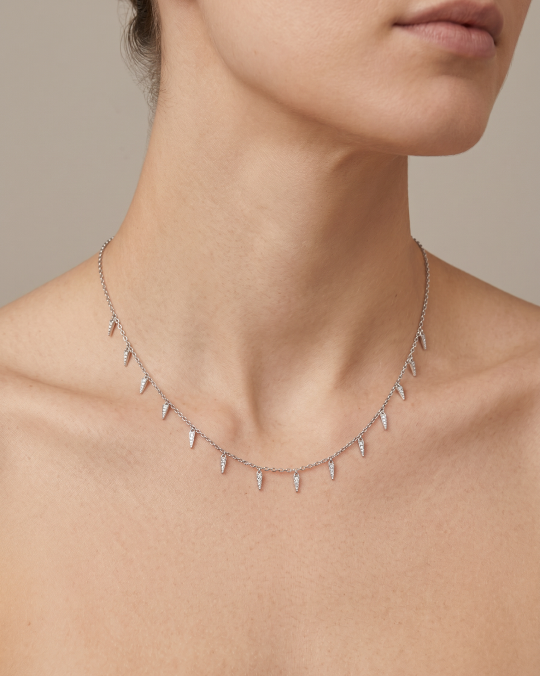 Collier cascade - BLANC