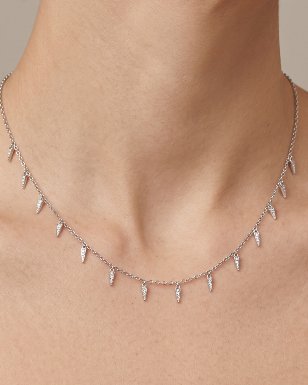 Collier cascade - BLANC