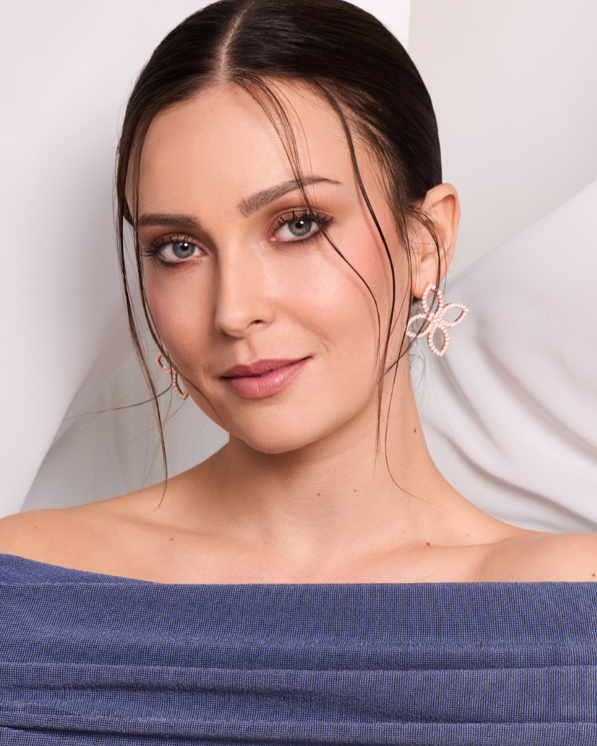 Maxi Créoles Fleur Éternelle - BLANC