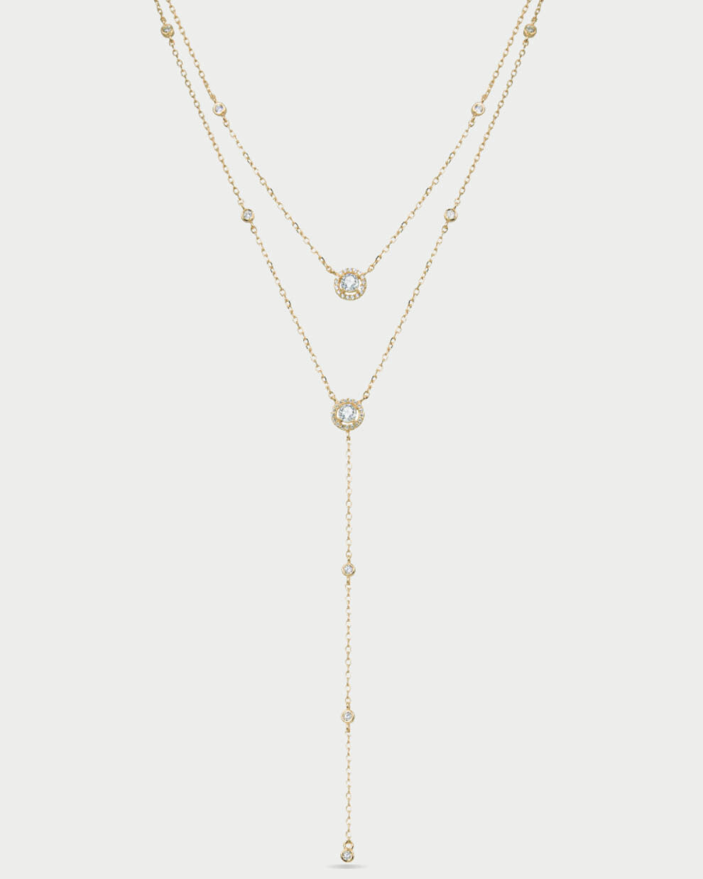 Double Infinity Round Necklace - GOLD