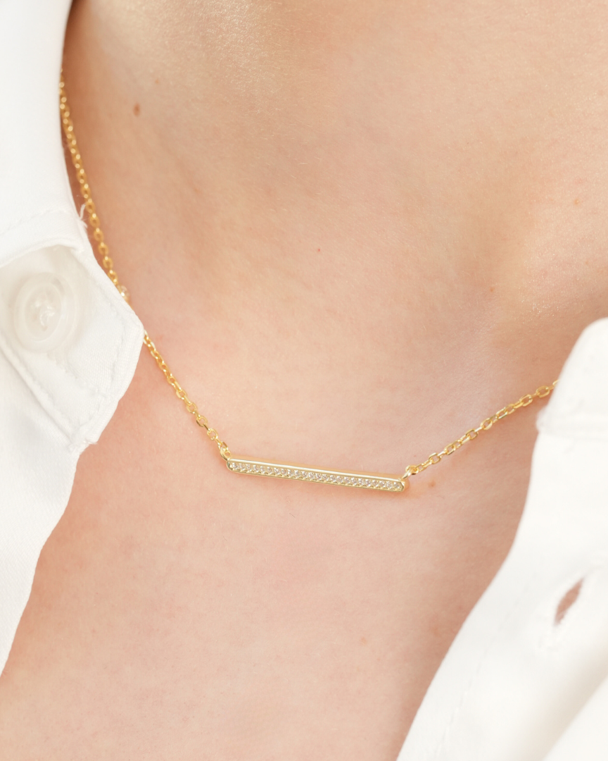 Timeless barrette necklace - WHITE