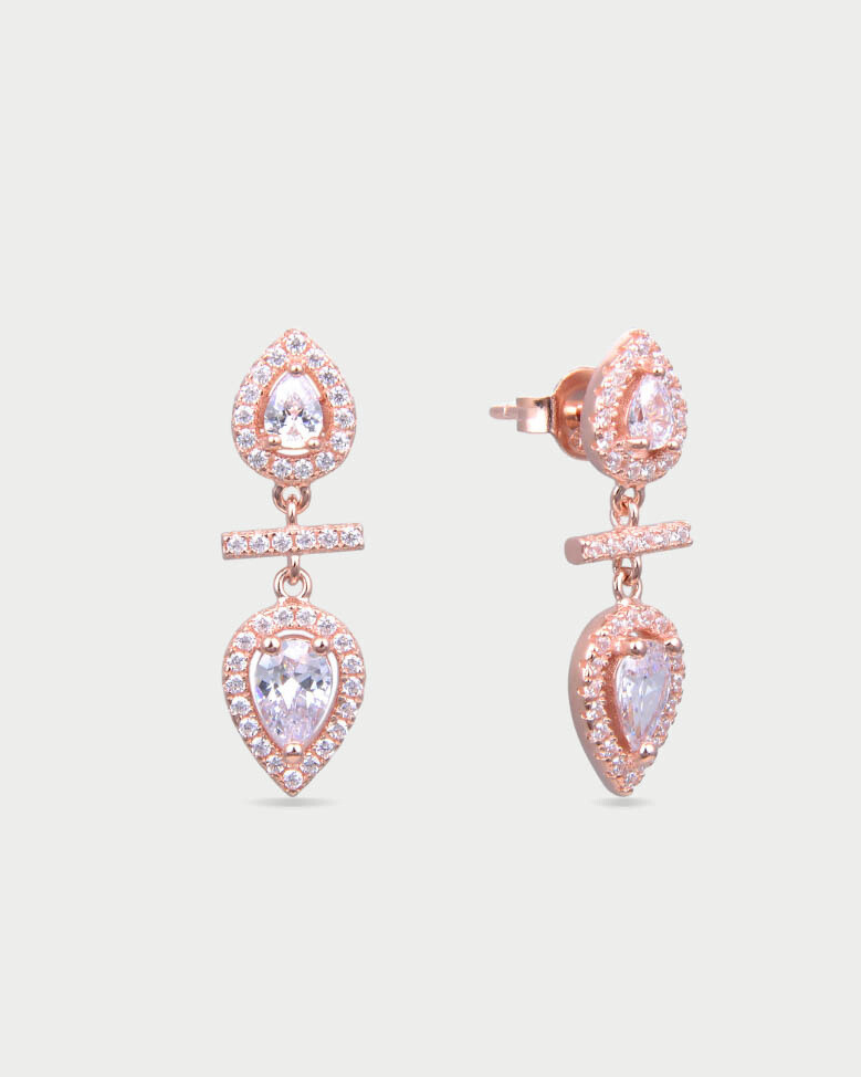 Boucles d’oreilles opposite Infini Poire - ROSE