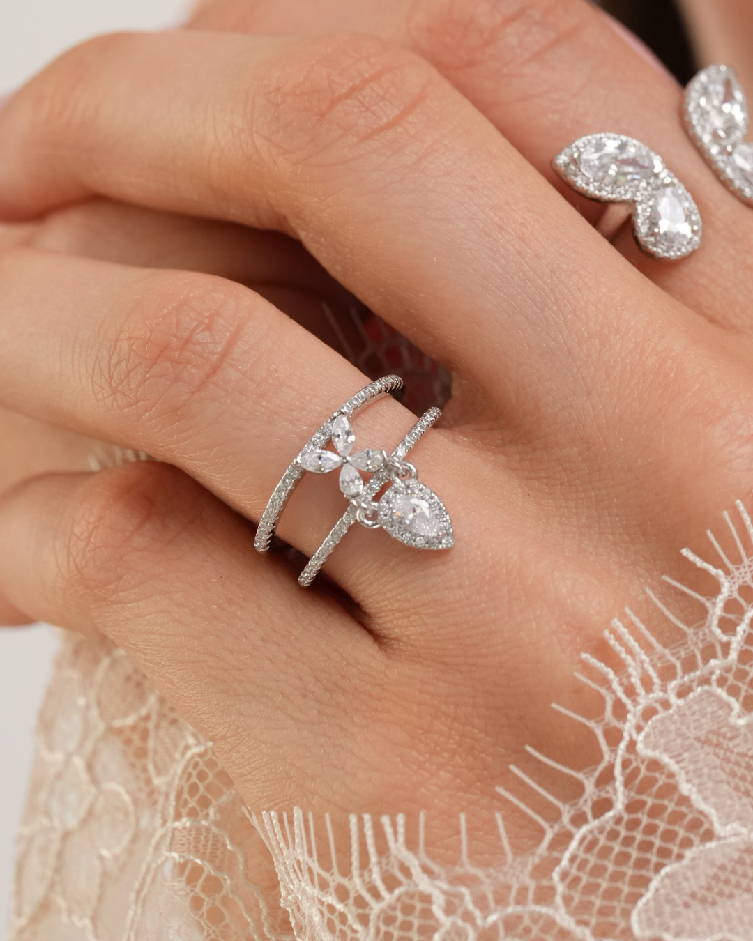 Bague Papillon – BLANC