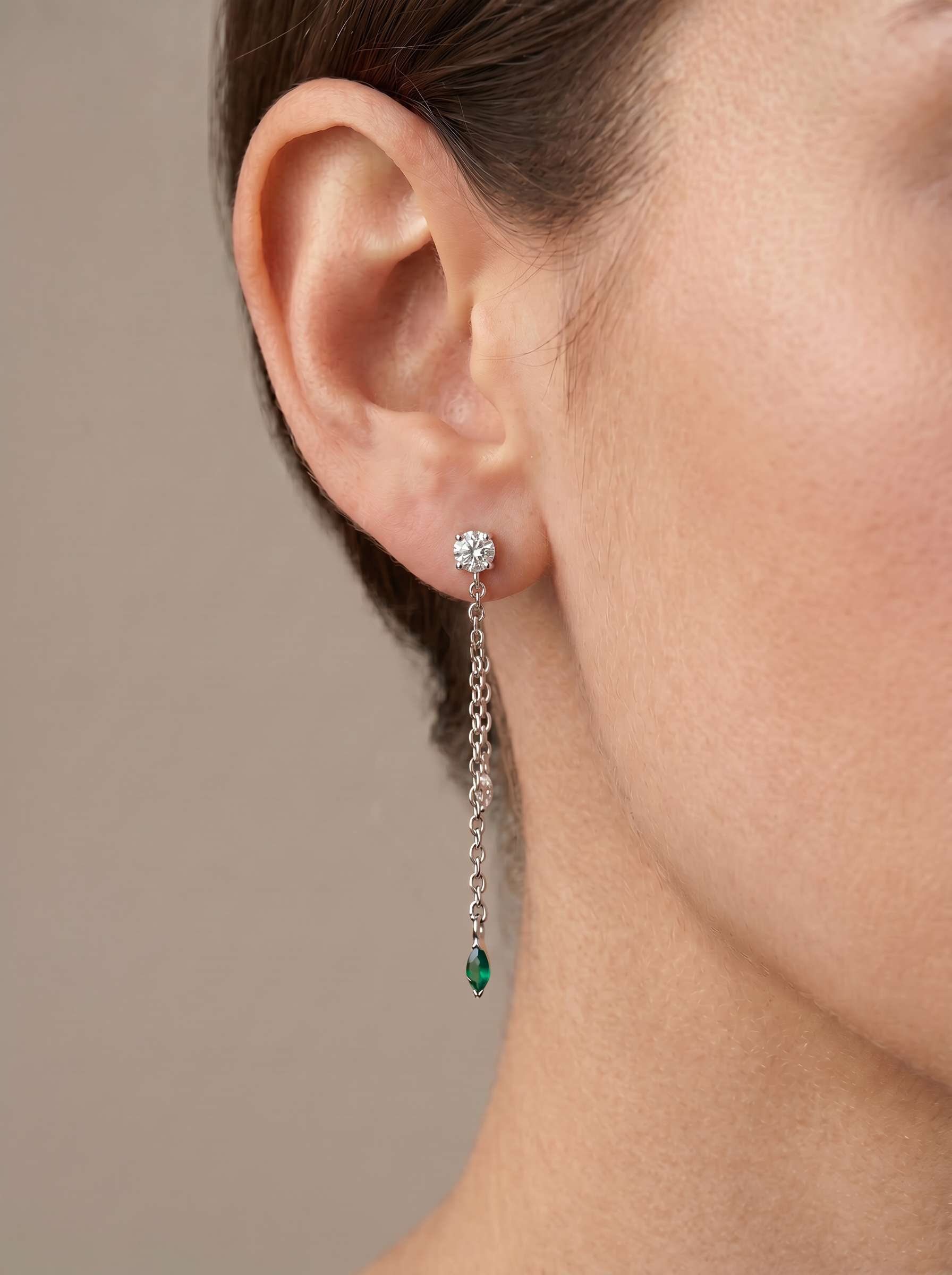 Boucles pendantes My Glow - BLANC
