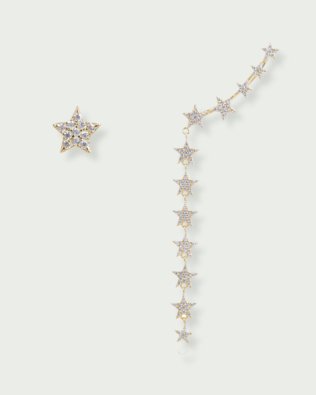 Céleste asymmetrical earrings - GOLD