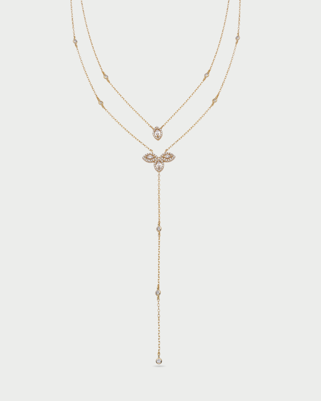 Double Flower of Life Necklace - GOLD