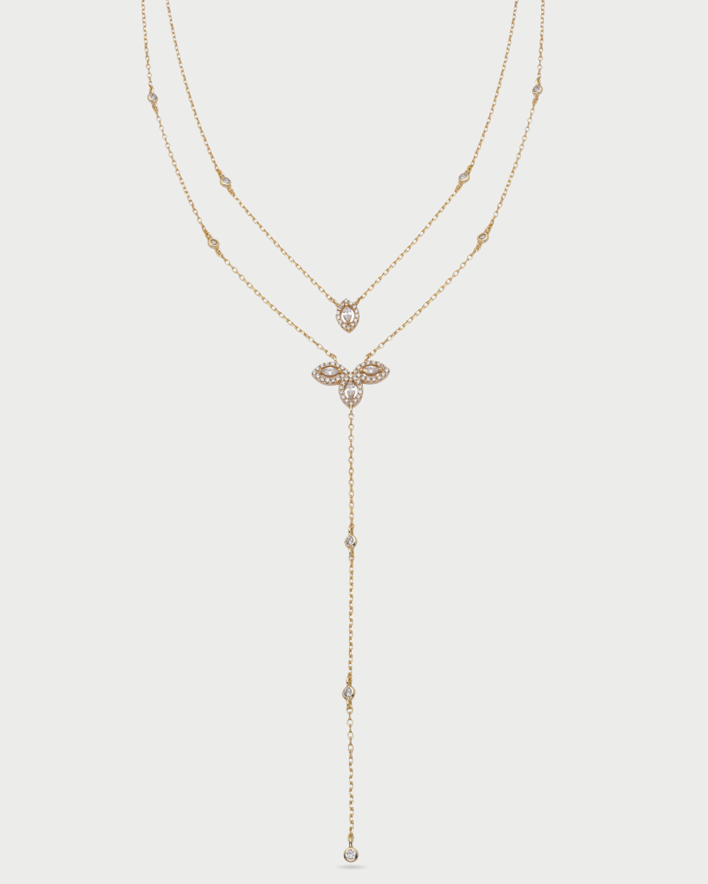 Double Flower of Life Necklace - GOLD