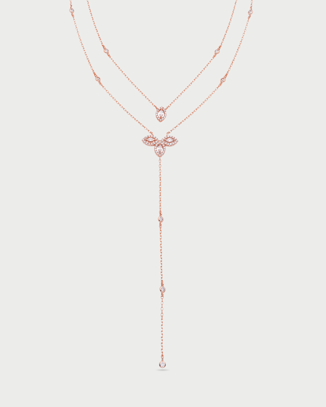 Sautoir double Fleur de vie - ROSE