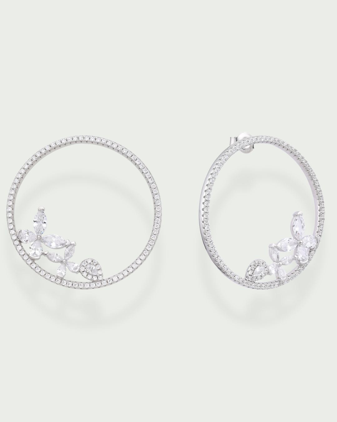 Maxi créoles Papillon – BLANC