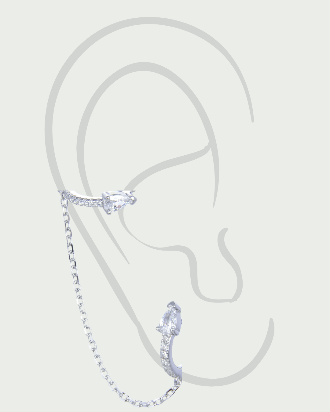 Earcuff Pear Glow - BLANC