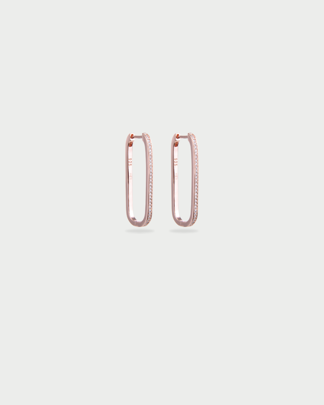 Timeless long hoop earrings - PINK