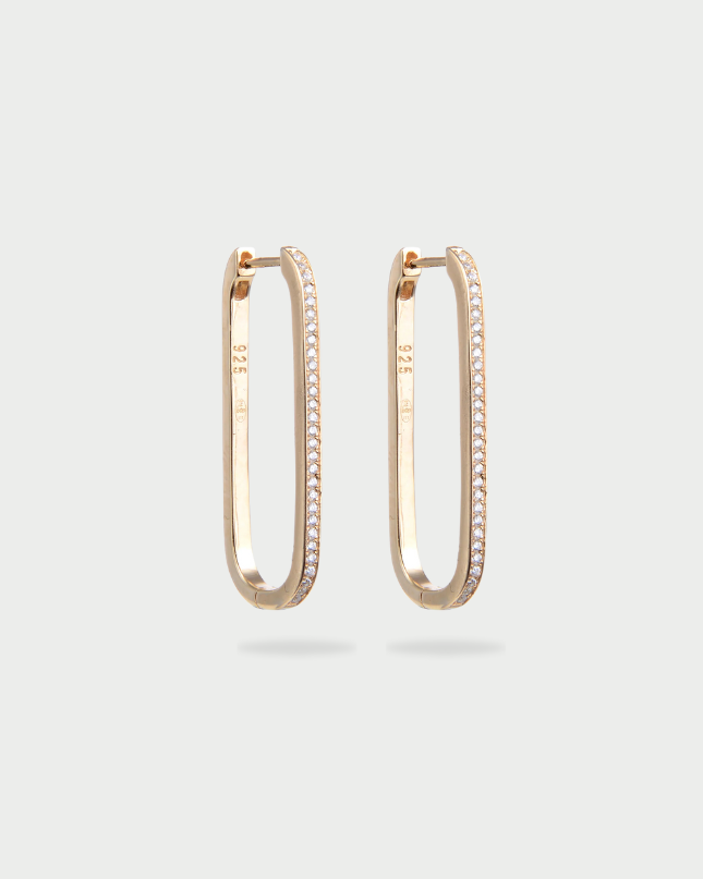 Timeless long hoop earrings - GOLD