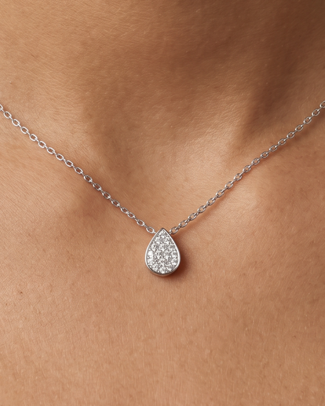 Collier Pear shine - BLANC