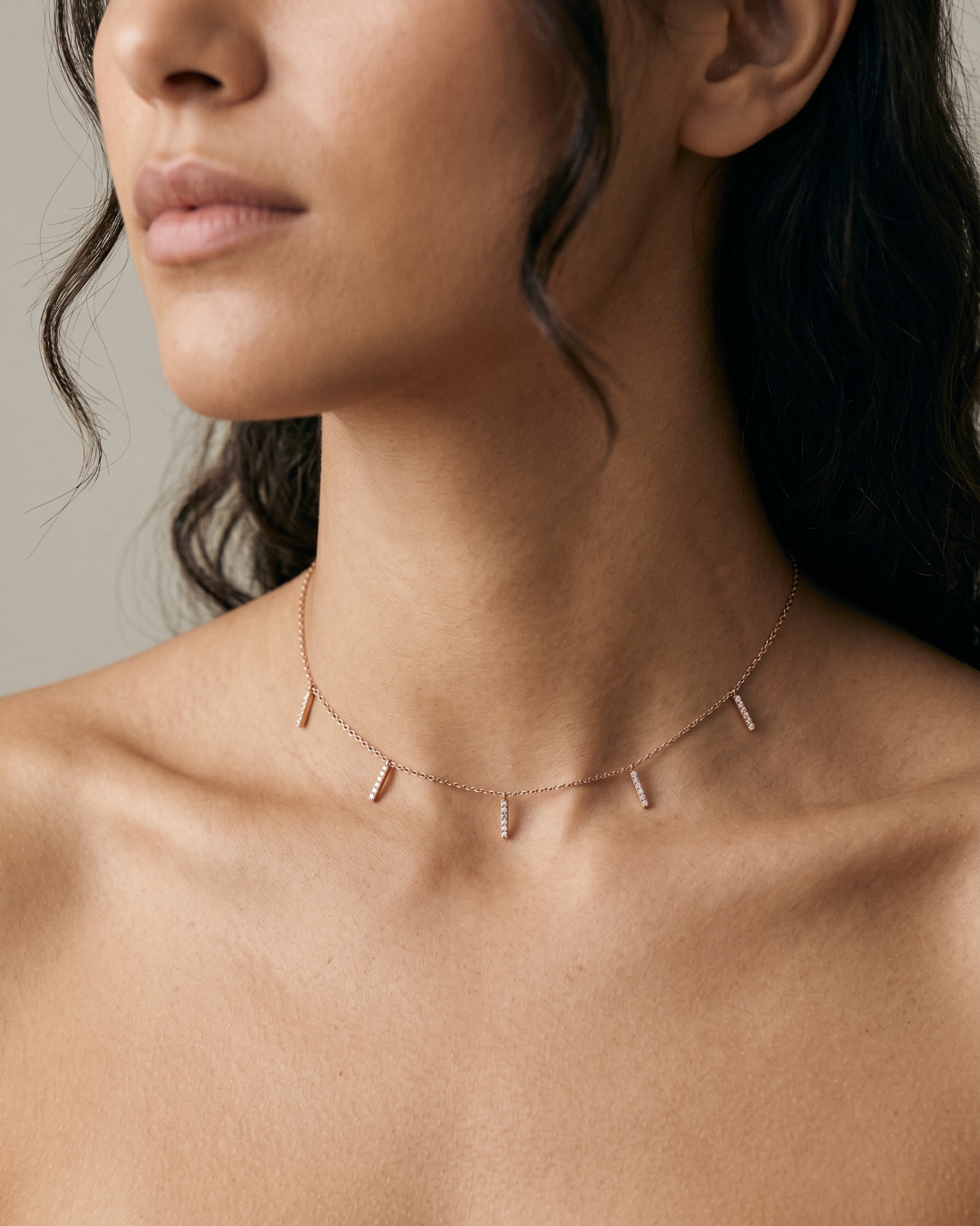 Choker barrette - ROSE