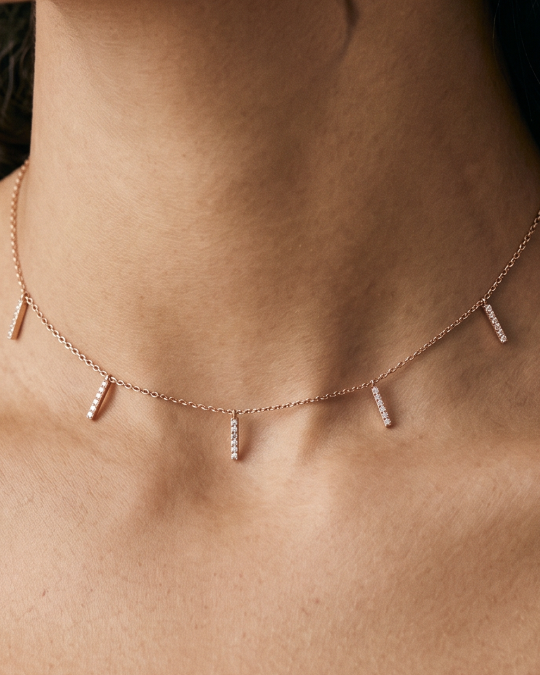 Choker barrette - ROSE