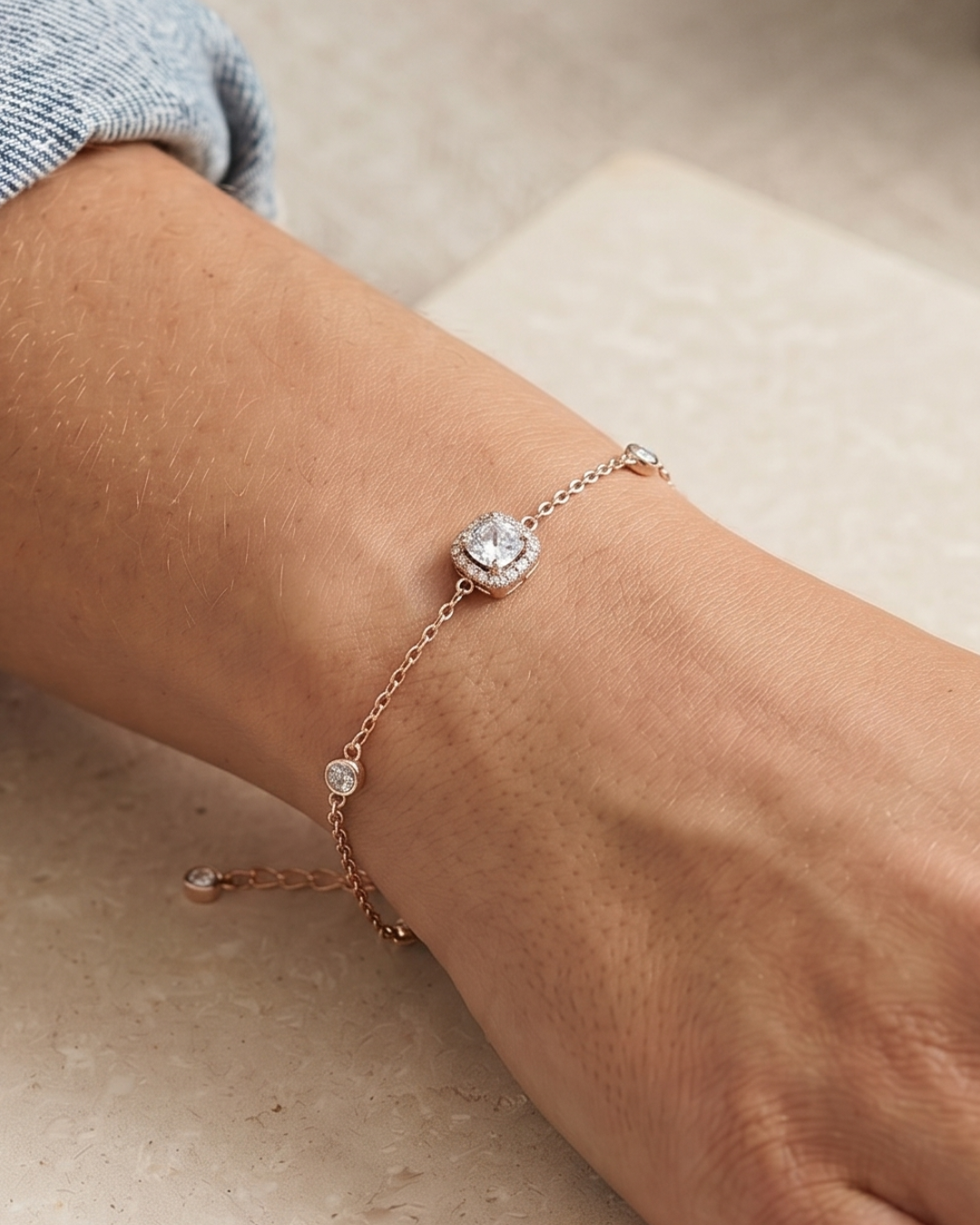 Sweet rectangle bracelet - PINK