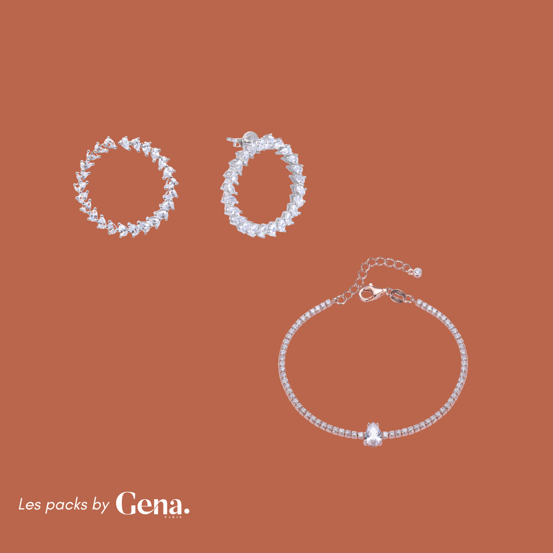 Éclat jewelry set pack - WHITE