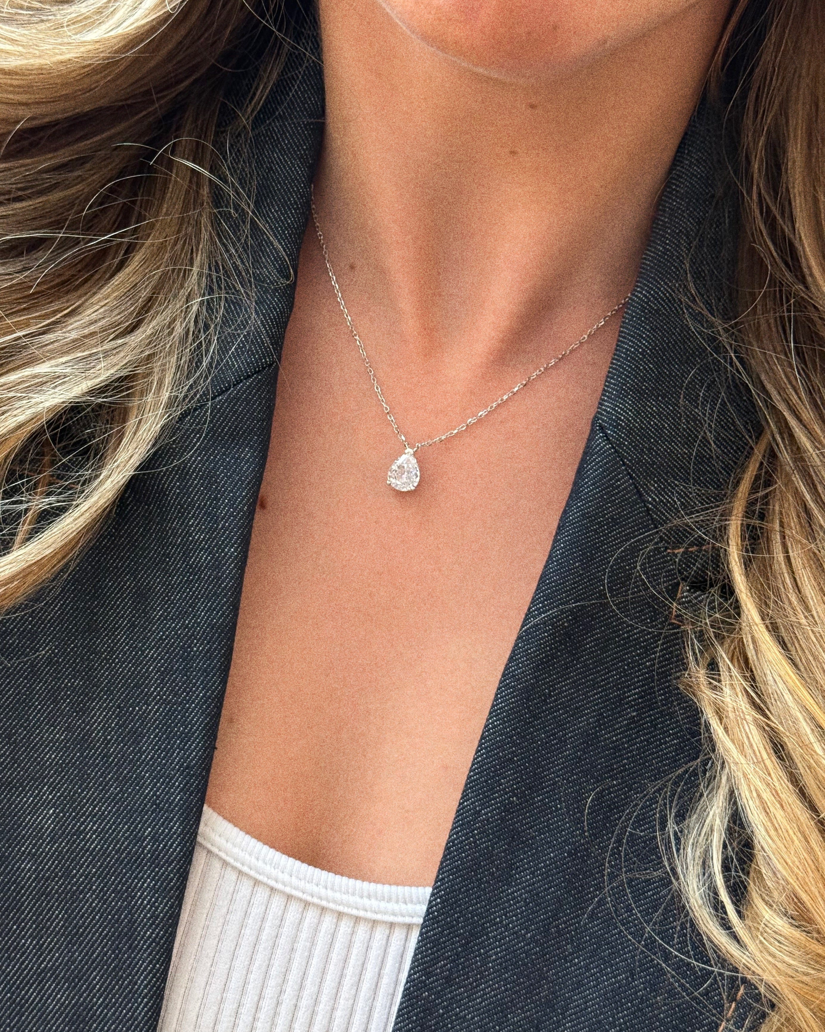 Collier chaîne Éclat XL - BLANC