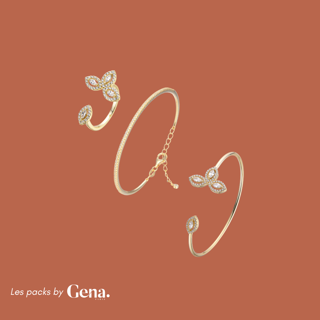 Flower of Life bangle pack - GOLD