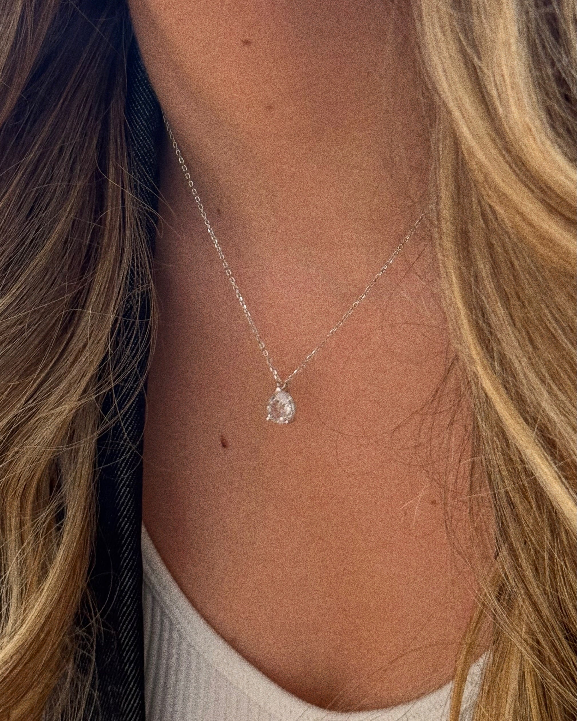 Collier chaîne Éclat XL - BLANC
