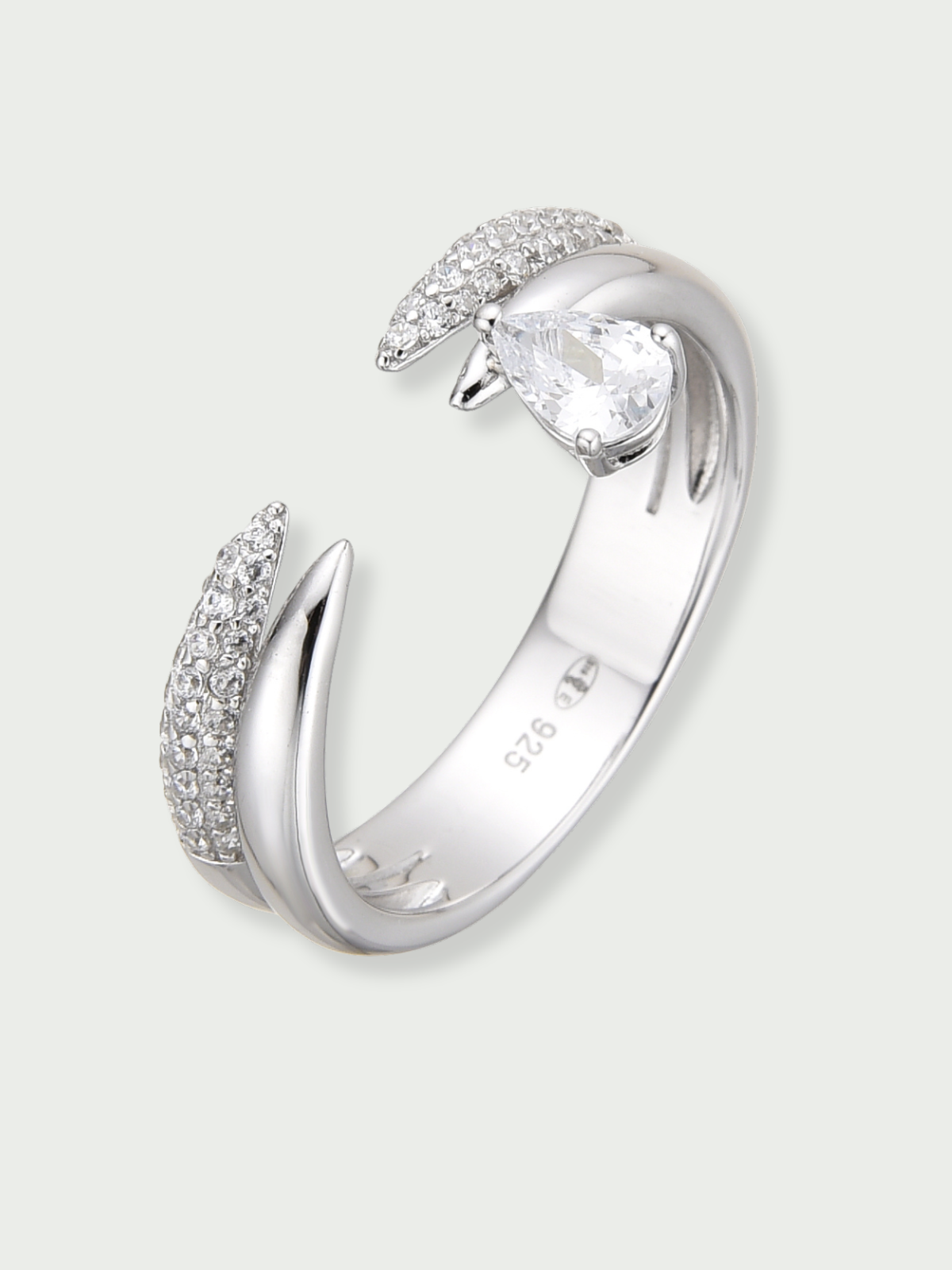 Bague Pear Shape - BLANC