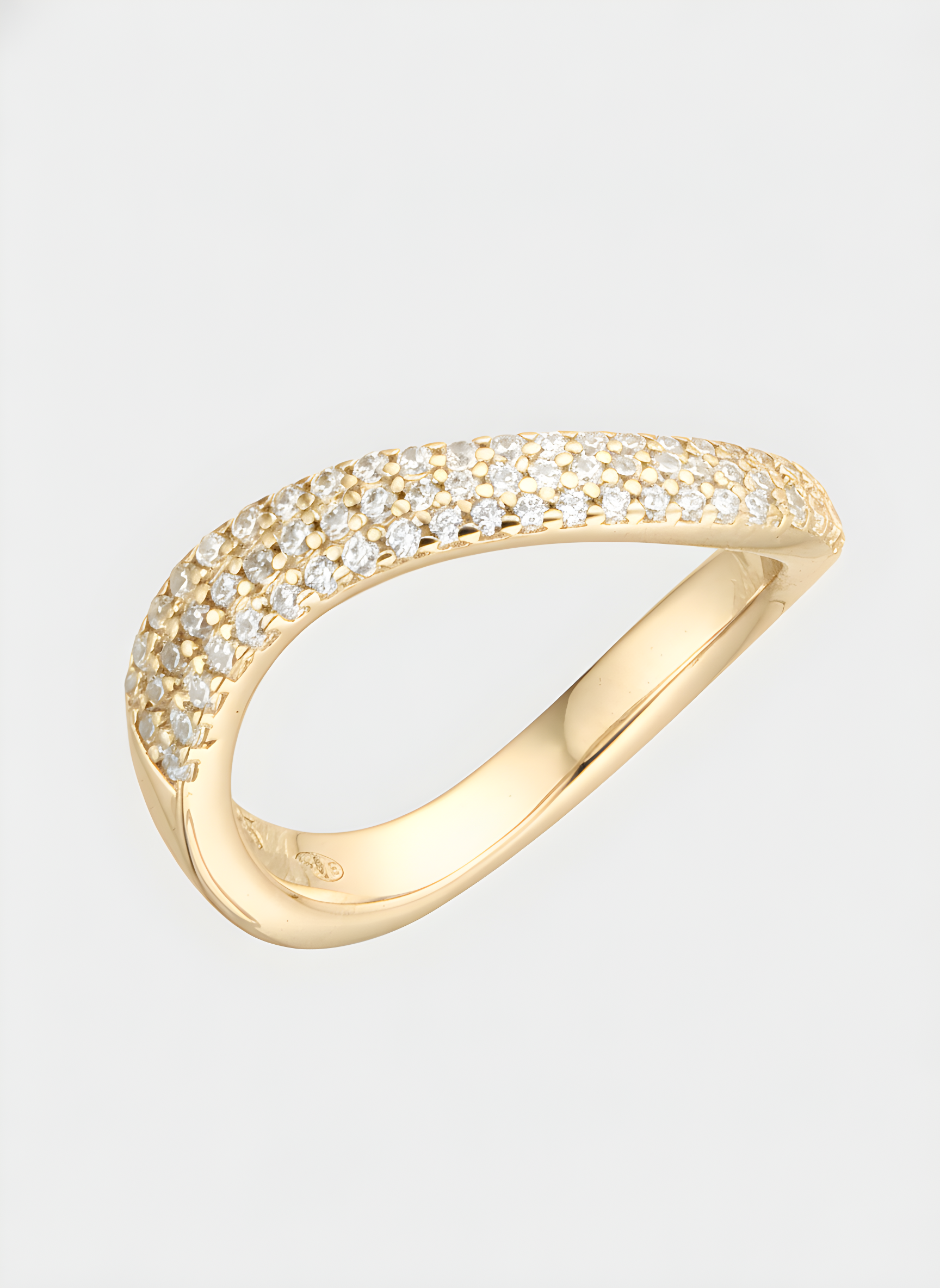 Bague Wave pavé Signature - DORÉ