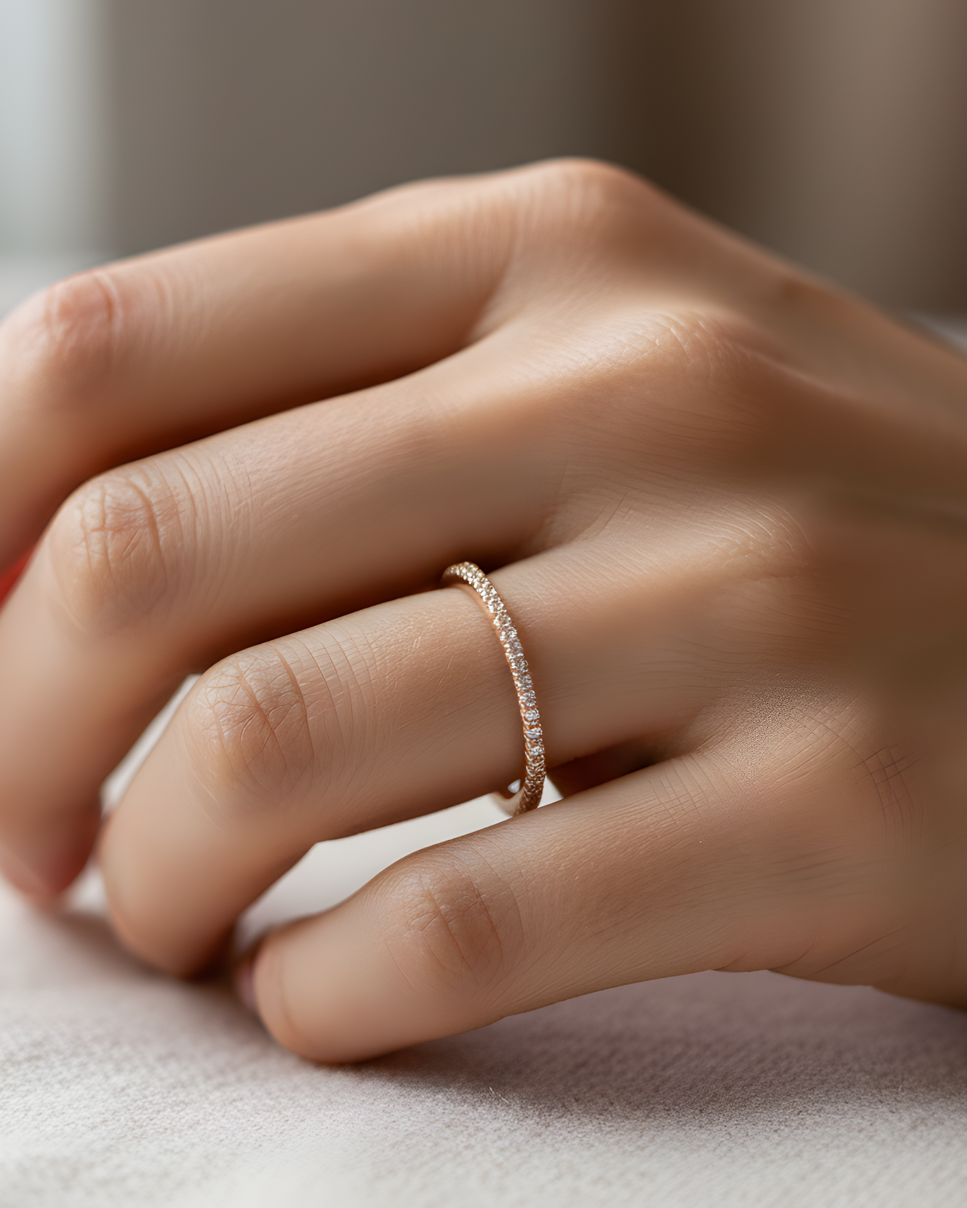 Bague Anneau Intemporel – Doré en argent 925 doré à l’or 18 carats, anneau à la ligne épurée et minimaliste, finition lumineuse résistante à l’oxydation, silhouette élégante et intemporelle à porter seule ou en accumulation.