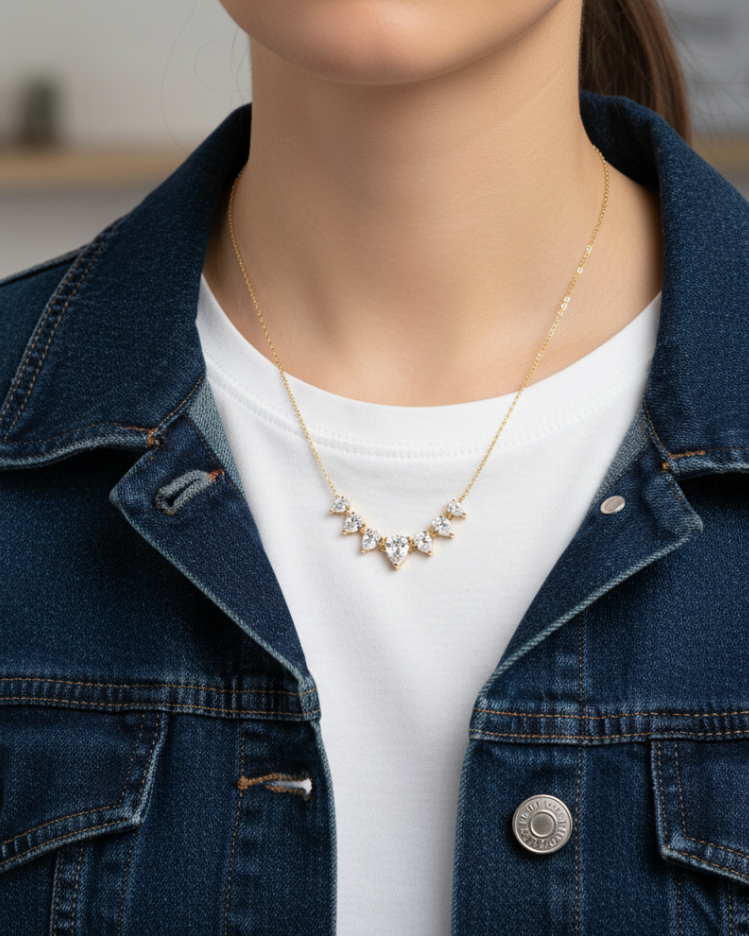 Collier Éclats de poire - DORÉ