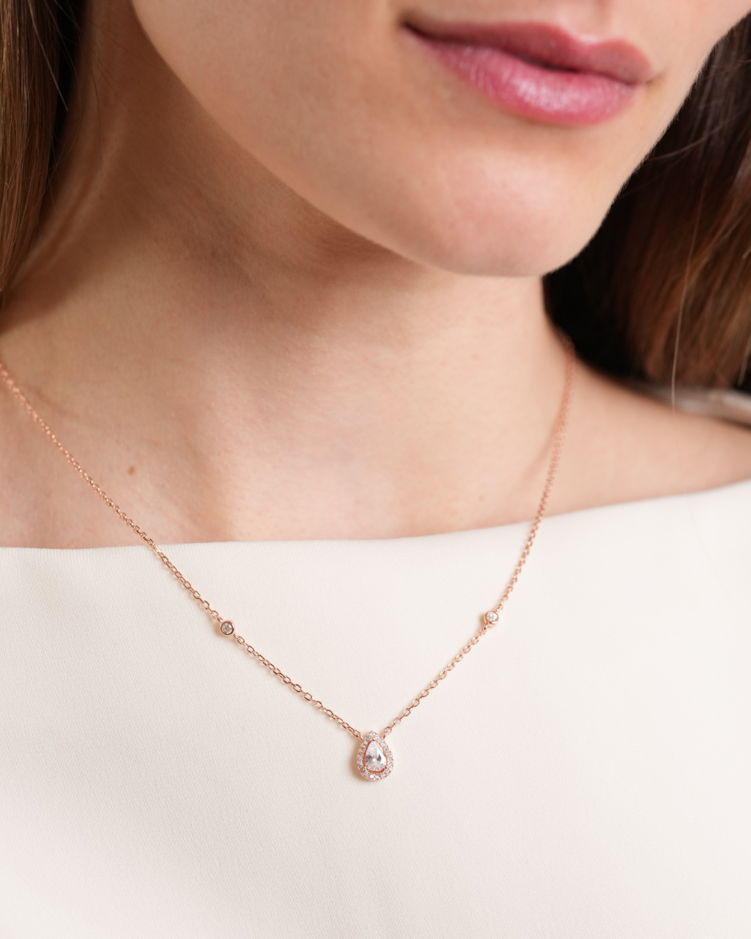 Collier Infini Poire - ROSE