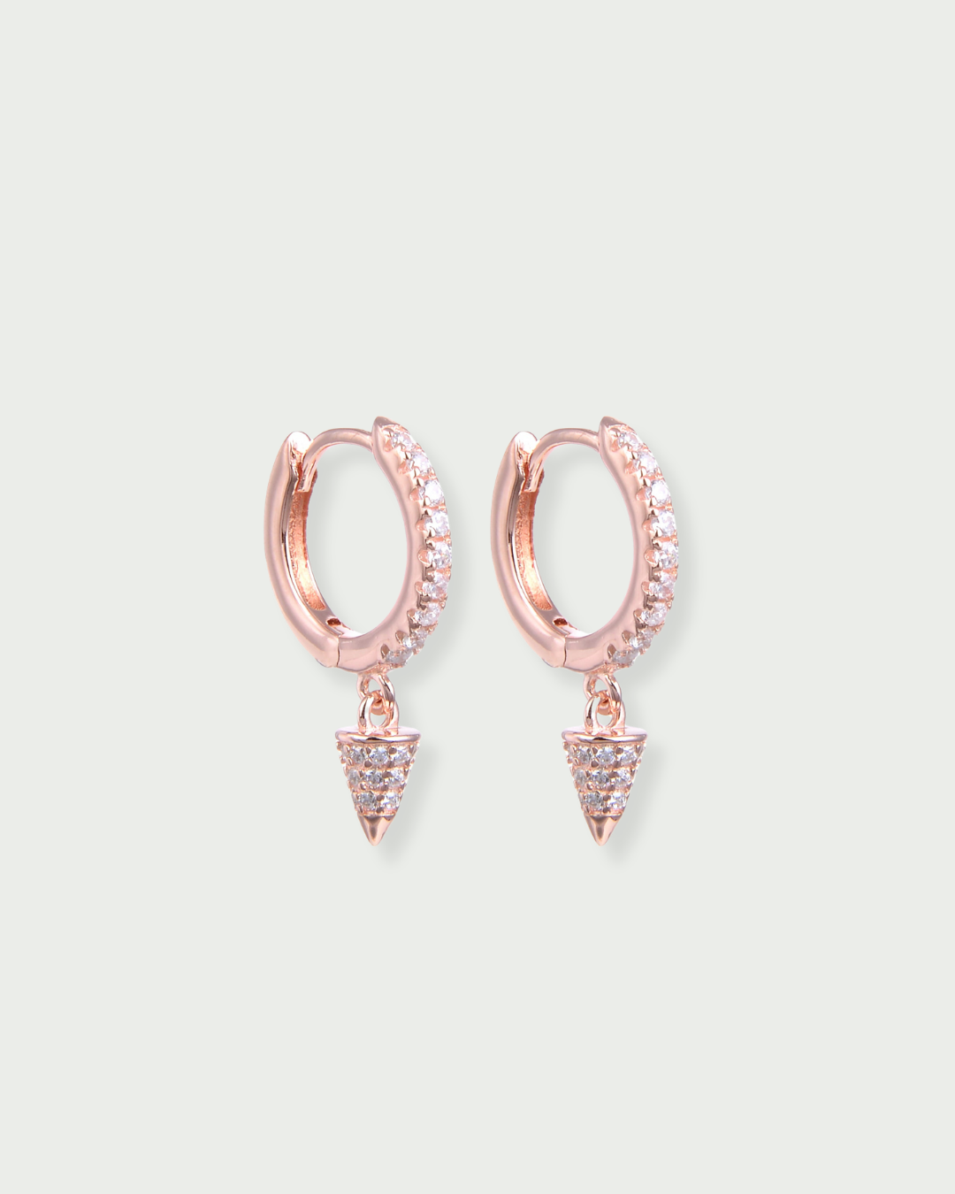 Pointed sleeper earrings S - PINK
