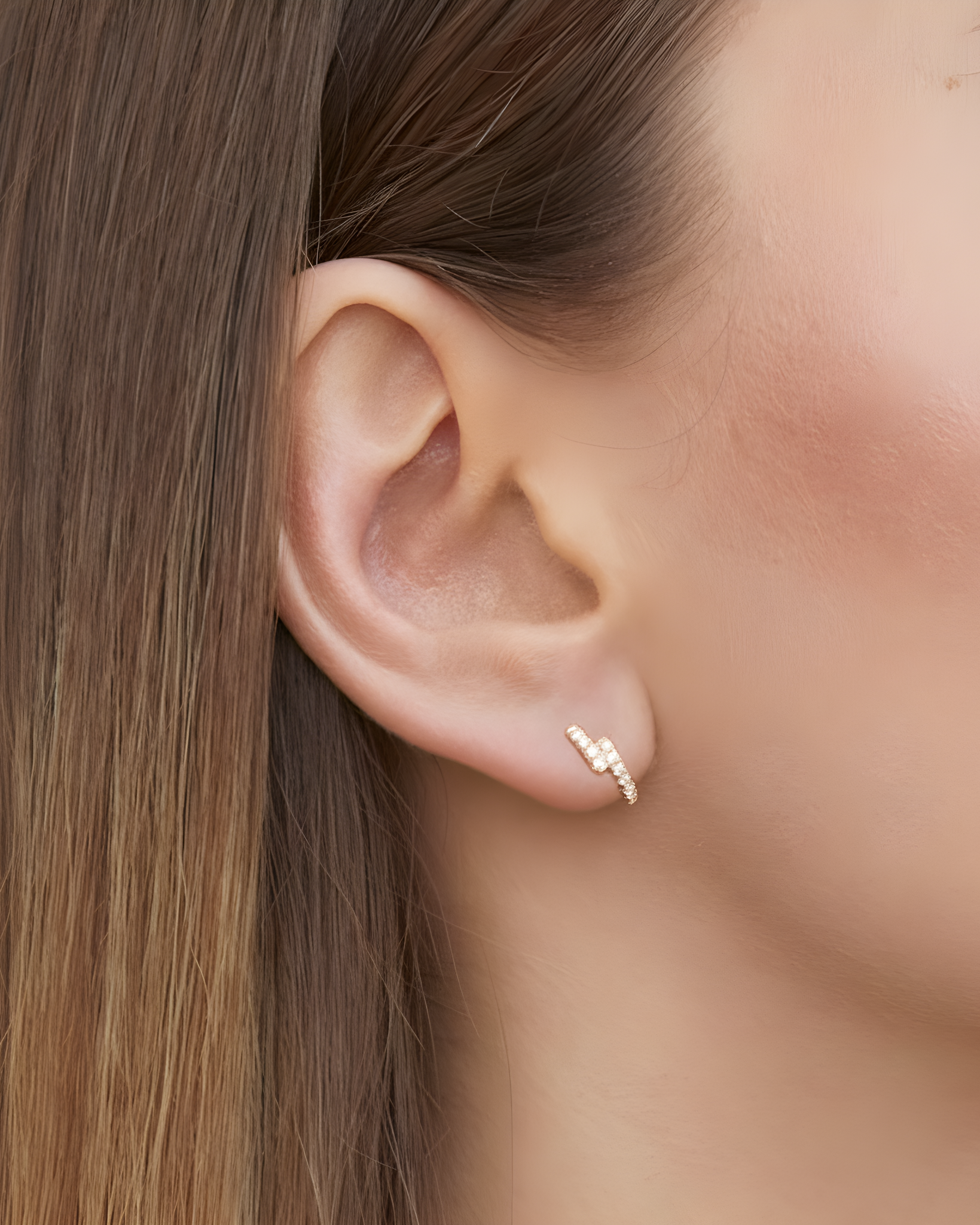 Mini créoles overlap Intemporel - ROSE