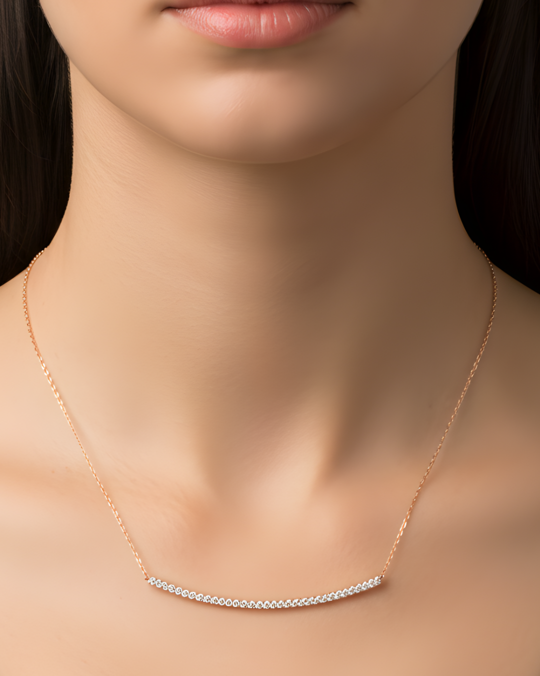 Collier courbe - ROSE