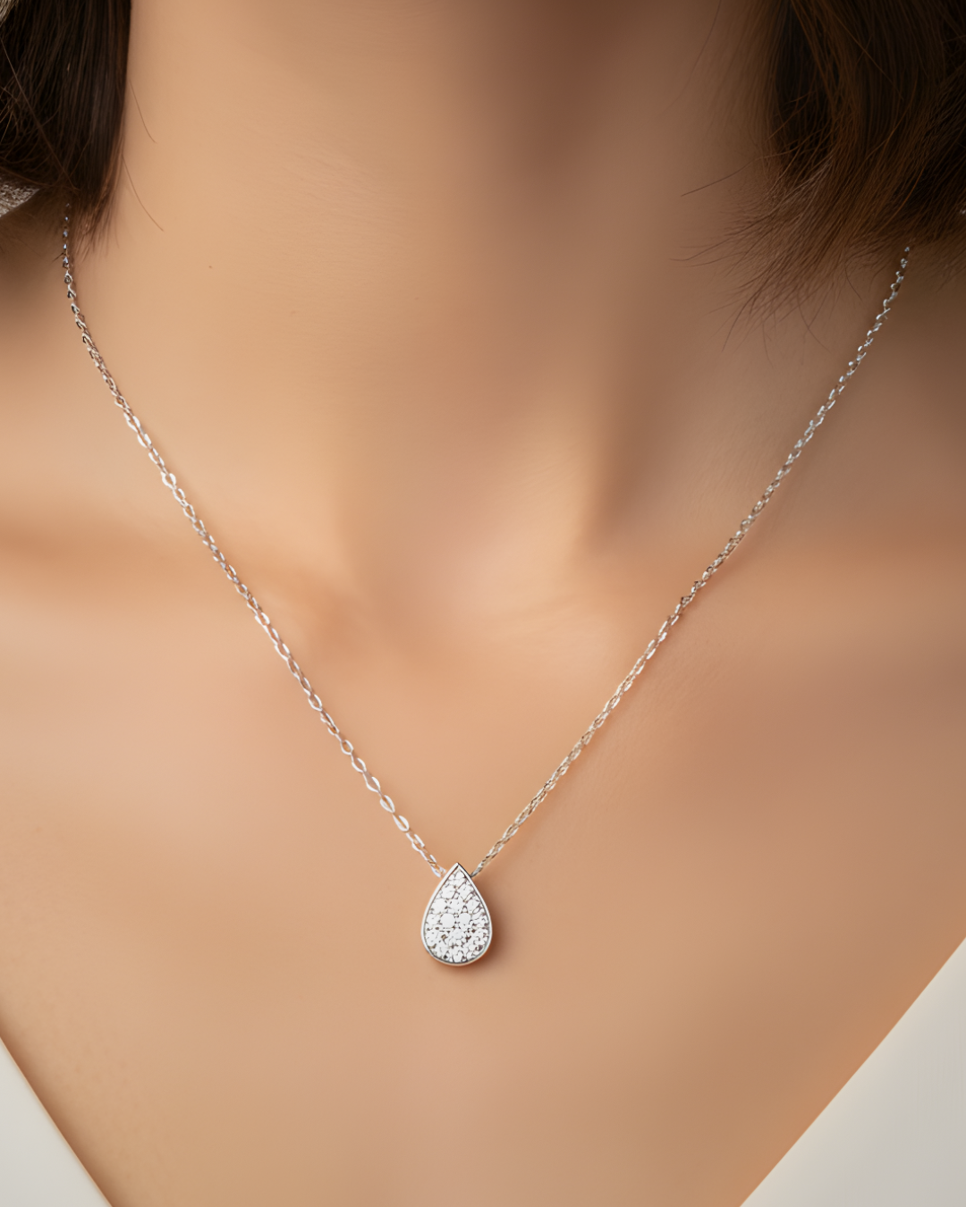 Collier Pear shine - BLANC
