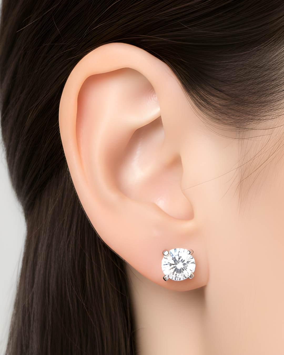 Boucles d’oreilles puces « XXL Intemporel » en argent 925 rhodié, diamètre XXL élégant, finition polie brillante.