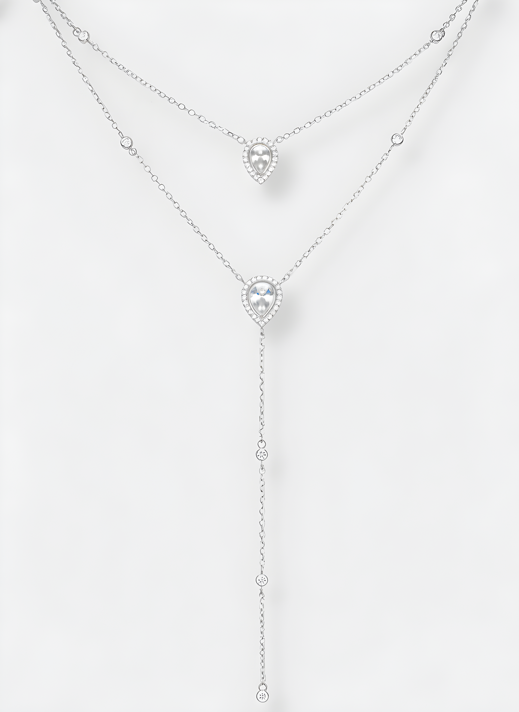 Sautoir double Signature - BLANC