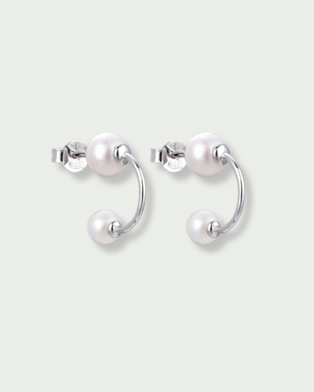 Boucles d'oreilles perles - BLANC