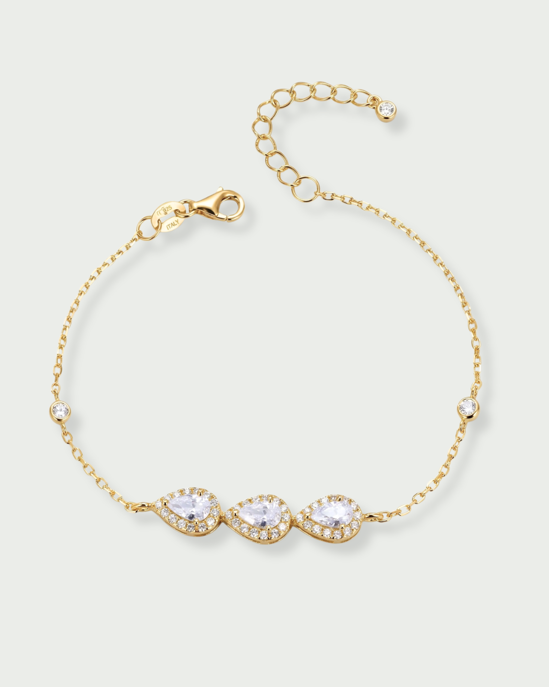 Bracelet trois poires Infini - DORÉ