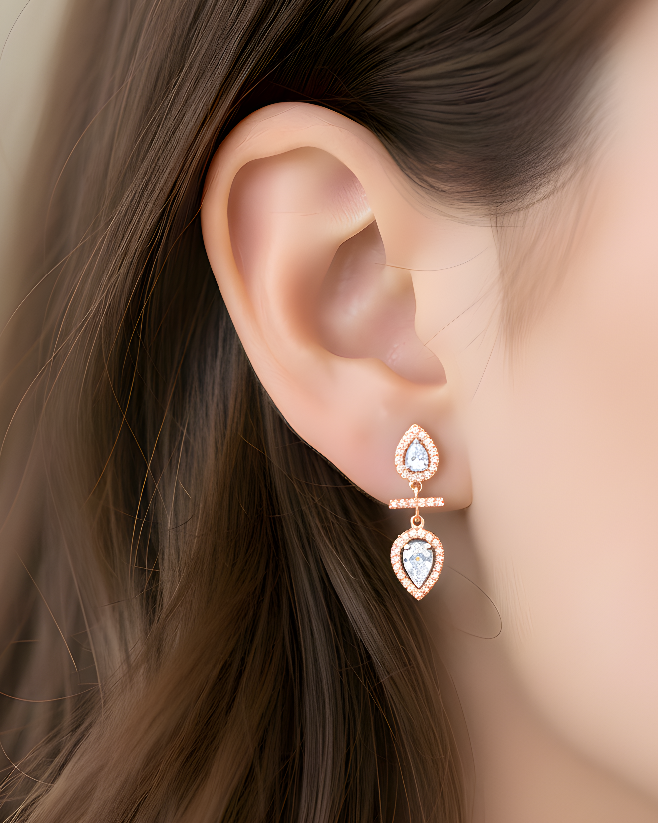 Boucles d’oreilles opposite Infini Poire - ROSE