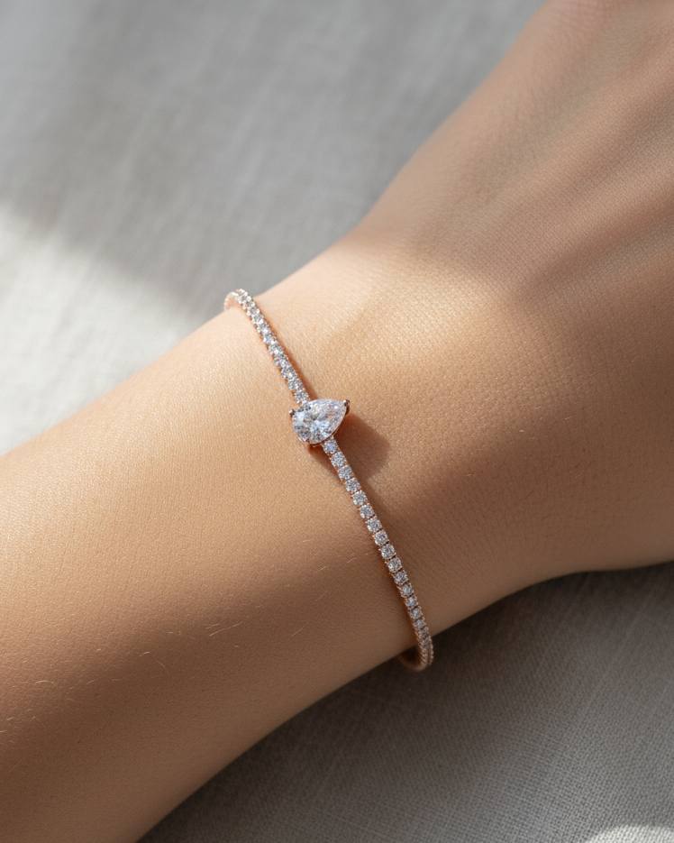 Bracelet tennis Éclat - ROSE