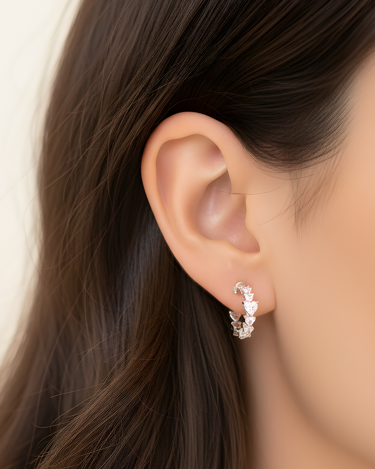 Créoles My Glow Coeur - BLANC