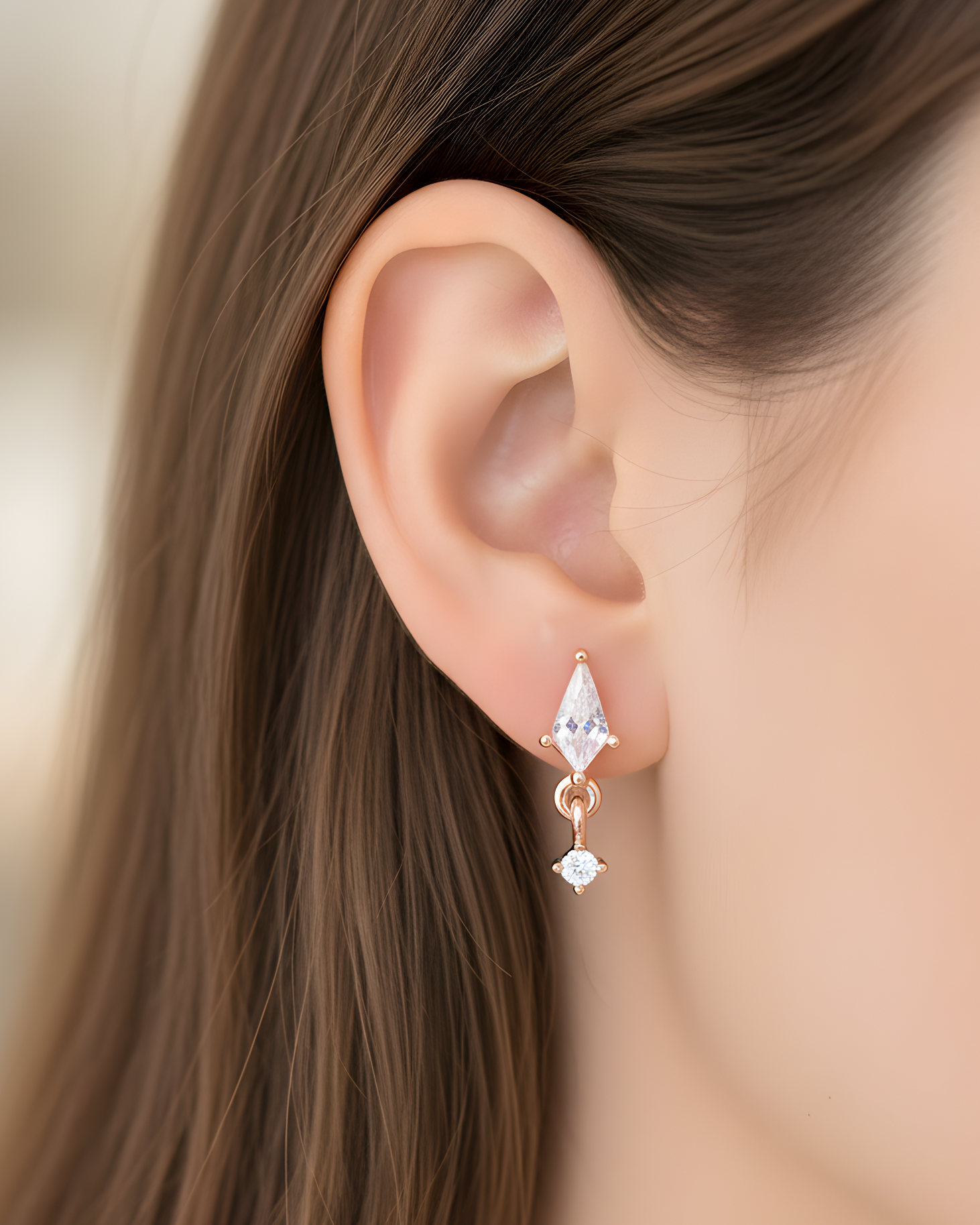 Puces Éclat Suspendu - ROSE