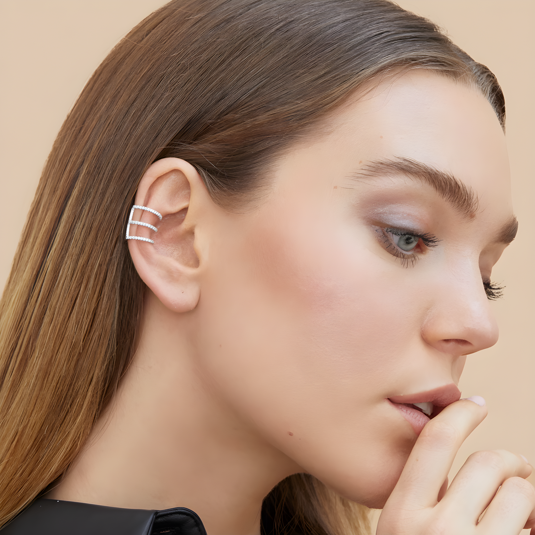 Earcuff 3 rangs My Glow - BLANC