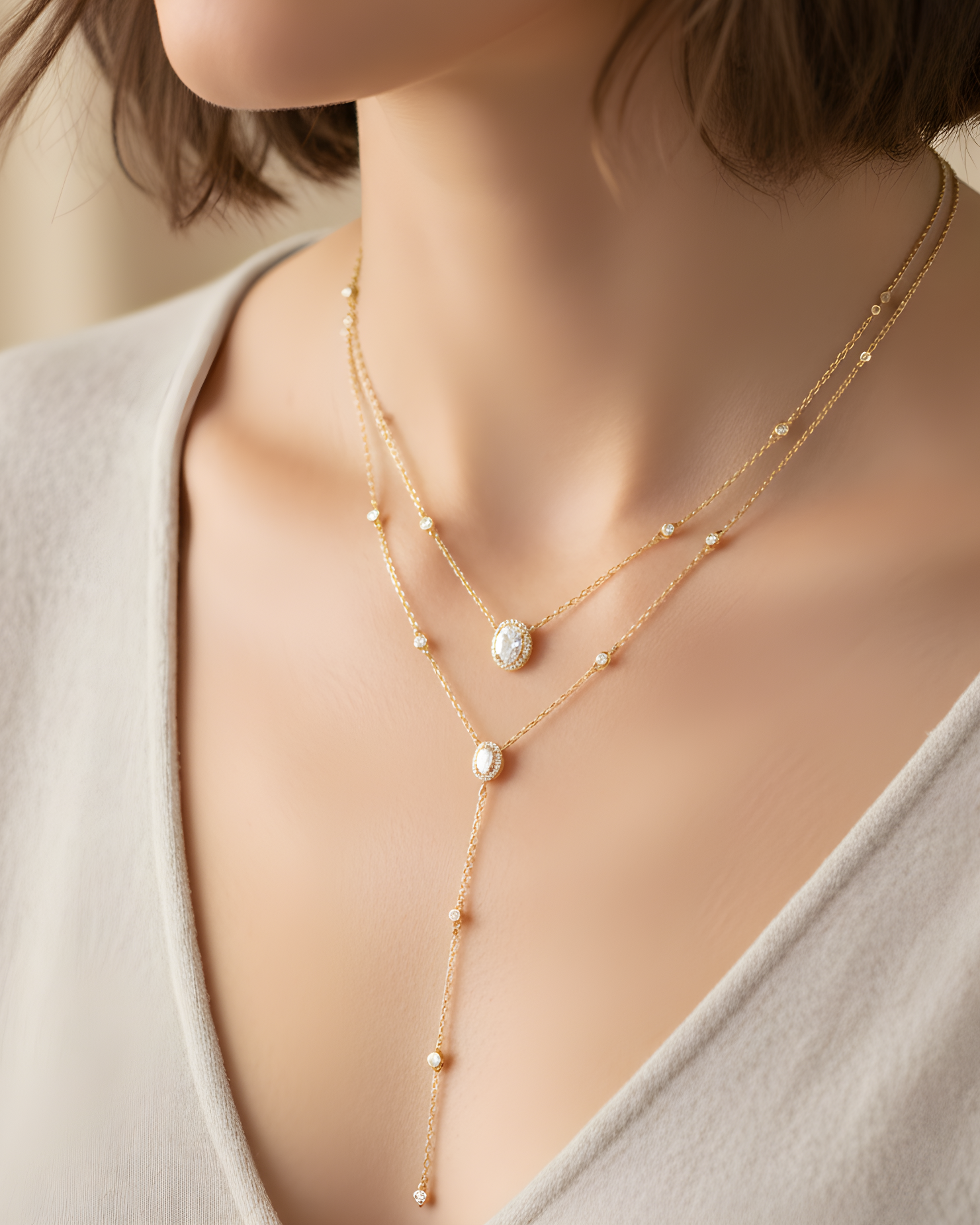 Sautoir double ovales Infini Rond - DORÉ