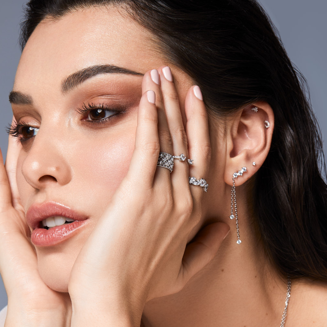 Timeless trio piercing - WHITE