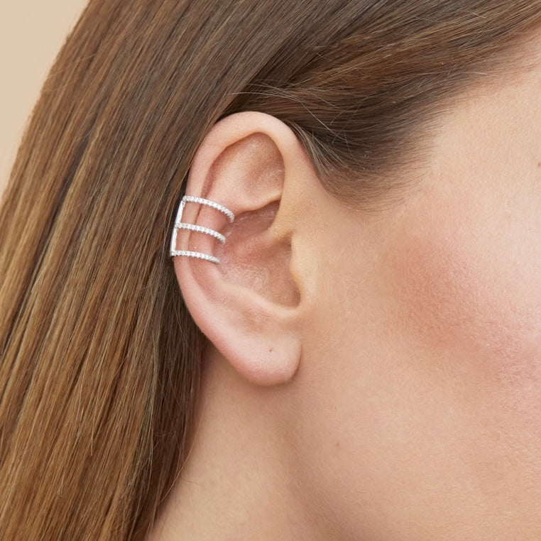 Earcuff 3 rangs My Glow - BLANC