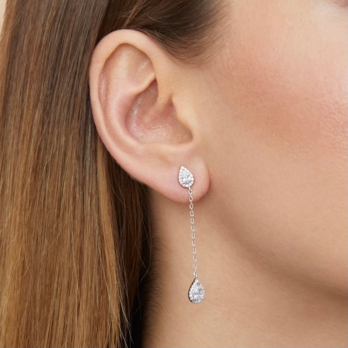 Boucles d'oreilles pendantes Infini Poire - DORÉ