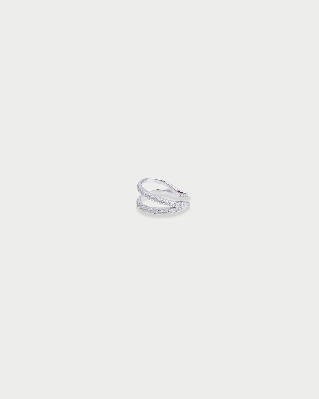 Earcuff double Intemporel - BLANC