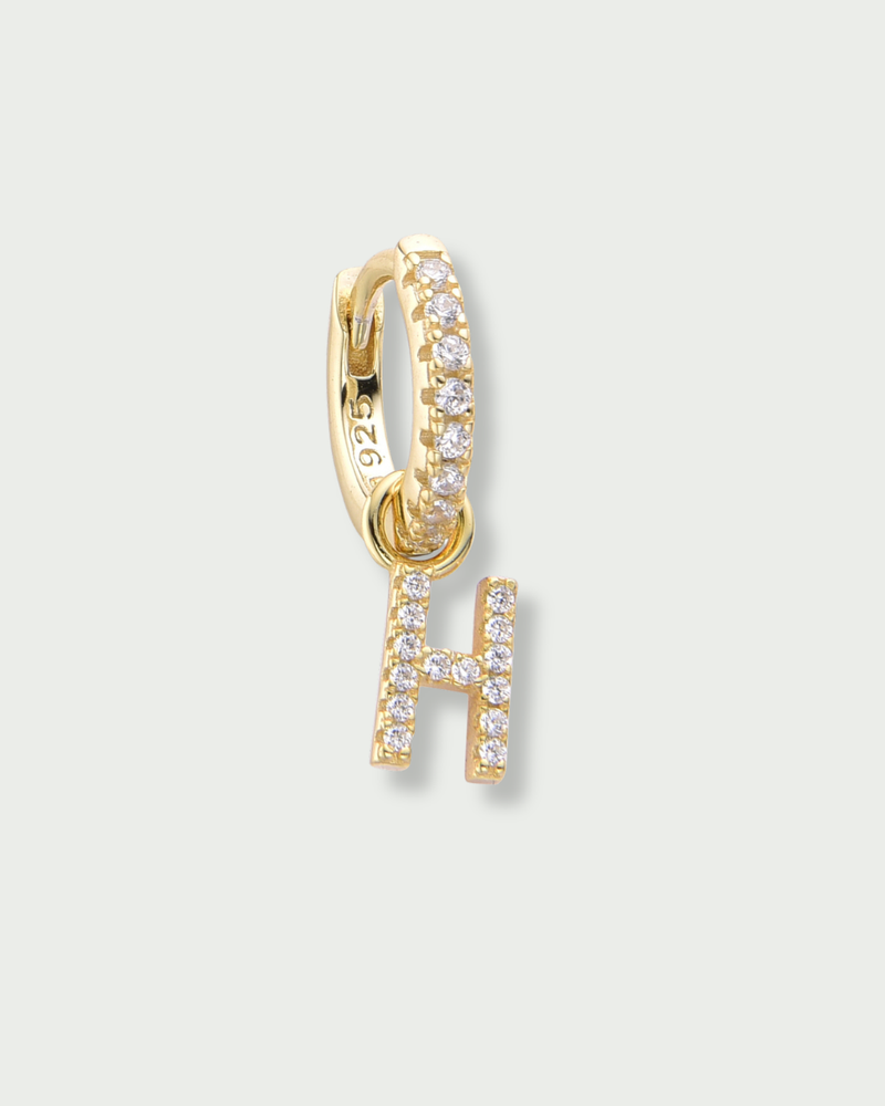 Mini hoop earrings H - GOLD