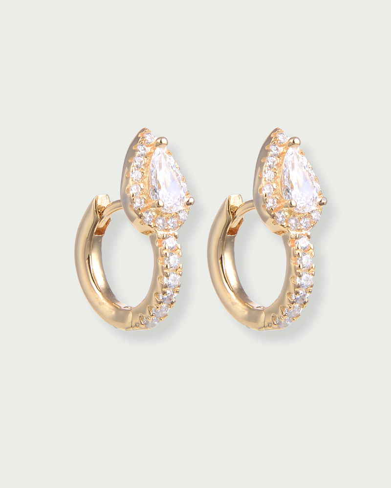 Mini créoles Infini Poire - DORÉ